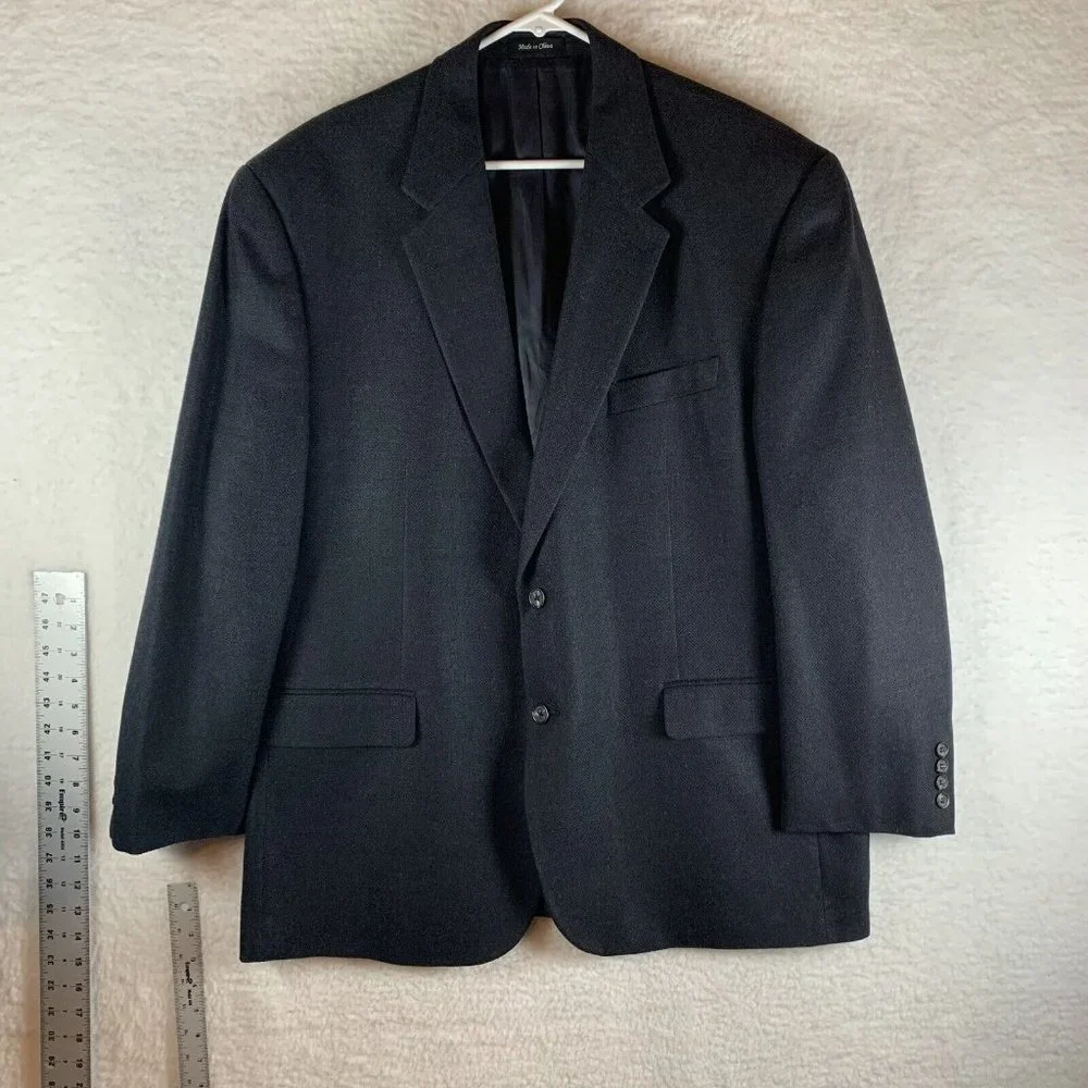 Lauren Ralph Lauren Sport Coat Men's 48R Gray Notch Lapel Single-Breasted 8237‎
